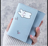 Multi Card Slots Cute Women Wallets - Lightweight Cute Three Fold Cartoon Wallets for Women