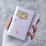 Multi Card Slots Cute Women Wallets - Lightweight Cute Three Fold Cartoon Wallets for Women