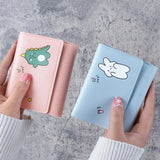 Multi Card Slots Cute Women Wallets - Lightweight Cute Three Fold Cartoon Wallets for Women