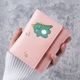 Multi Card Slots Cute Women Wallets - Lightweight Cute Three Fold Cartoon Wallets for Women
