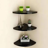 Wall Mounted Floating Corner Storage Wooden Shelves