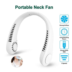 Portable neck fan